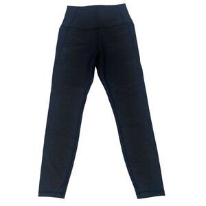 CRZ Yoga Women’s Size M 8/10 Black Coated Yoga Leggings Stash Pockets NWT